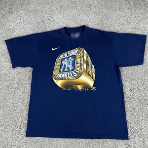 New York Yankees Shirt Mens Large MLB Baseball World Series Champions Nike Tee